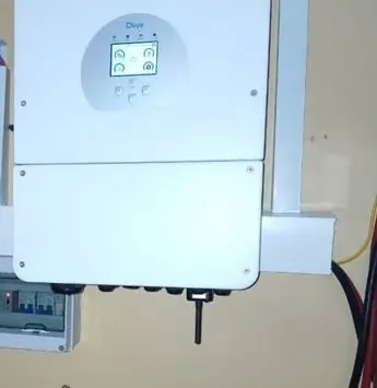 Deye hybrid inverter installed and commissioned on an interior wall